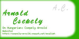 arnold csepely business card